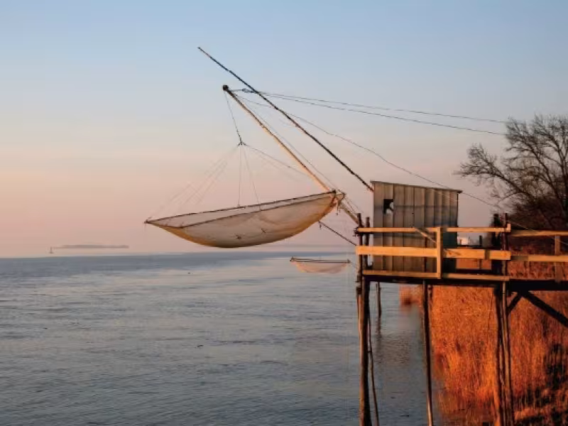 Carrelets sur la Gironde vers Bourg