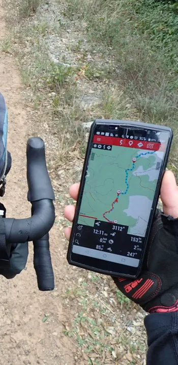 Use a special outdoors GPS cycling device along the route