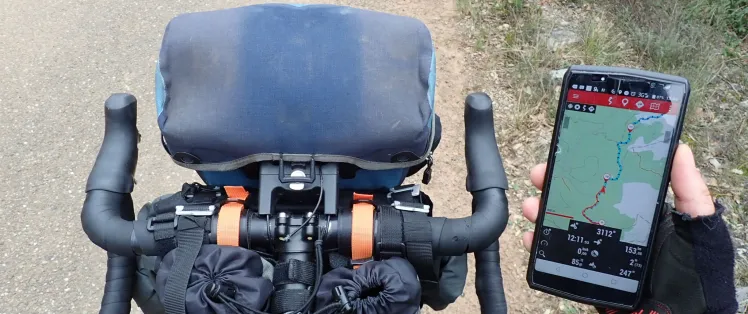 Use a special outdoors GPS cycling device along the route
