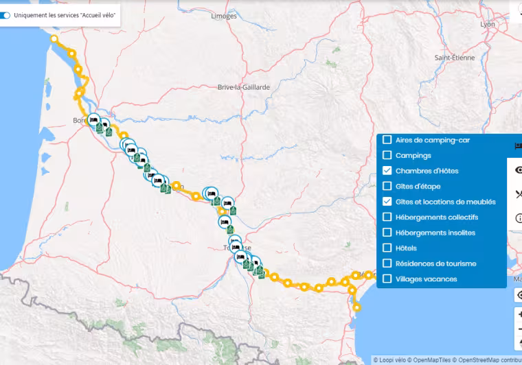 Carte Accueil Vélo