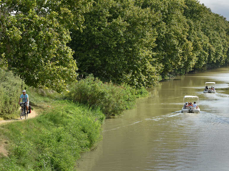 Long du canal du Midi en bateau + vélo